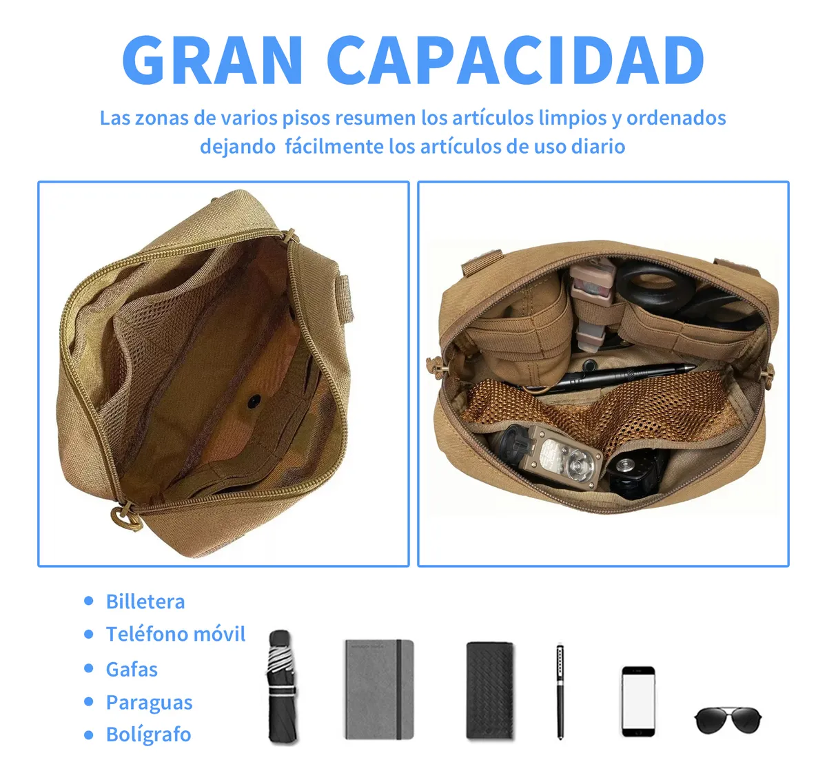 Foto 6 pulgar | Bolsa De Táctico  Belug Militar De Administración Edc Multiusos Marrón