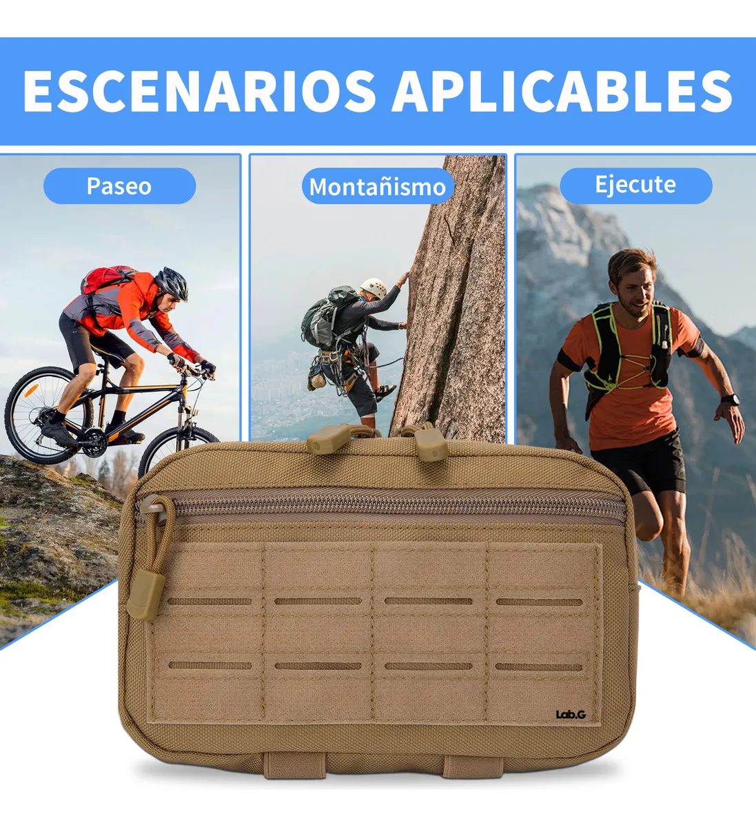 Foto 2 | Bolsa De Táctico Militar Lab.g De Administración Edc Multiusos Caqui