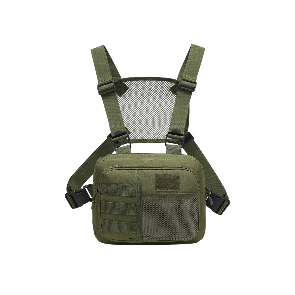 Foto 1 | Mochila Lab.g Chalecos Tacticos Campañas Pecho De Bolsa Verde Militar