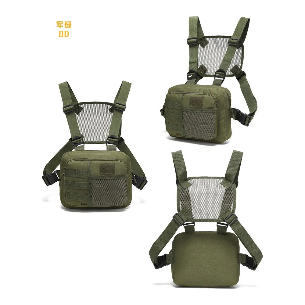 Foto 3 pulgar | Mochila Lab.g Chalecos Tacticos Campañas Pecho De Bolsa Verde Militar