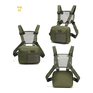 Foto 2 | Mochila Lab.g Chalecos Tacticos Campañas Pecho De Bolsa Verde Militar