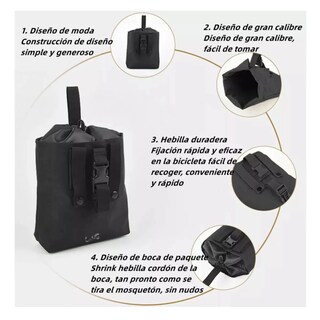 Foto 5 | 2pc Bolsa Táctica Militar De Camping Lab.g Negro