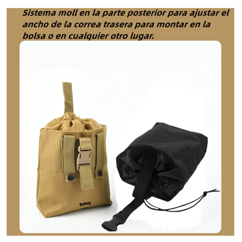Foto 3 pulgar | 2pc Bolsa Táctica Militar De  Camping Belug  Negro Y Caqui
