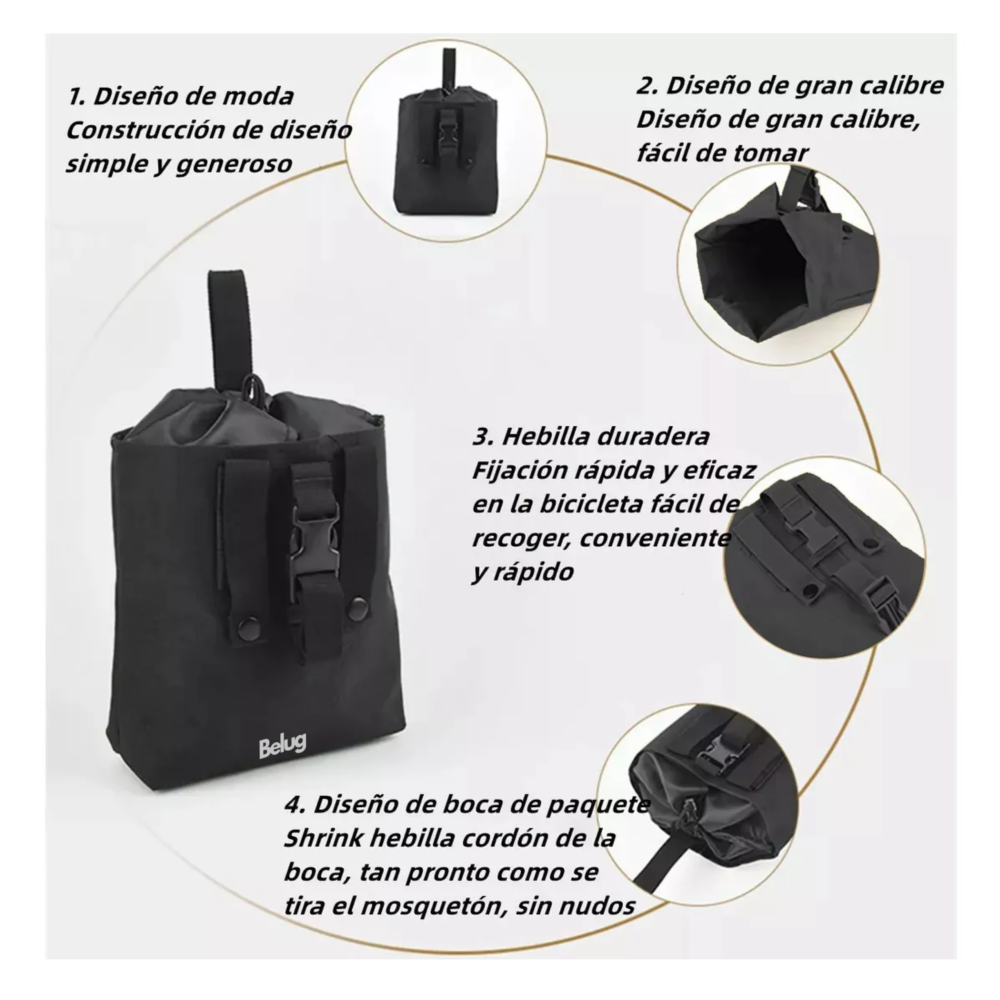 Foto 6 pulgar | 2pc Bolsa Táctica Militar De  Camping Belug  Negro