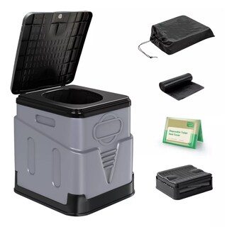 Foto 2 | Escusado Sanitario W.c Plegable Portátil Eo Safe Imports Esi-15057 Gris