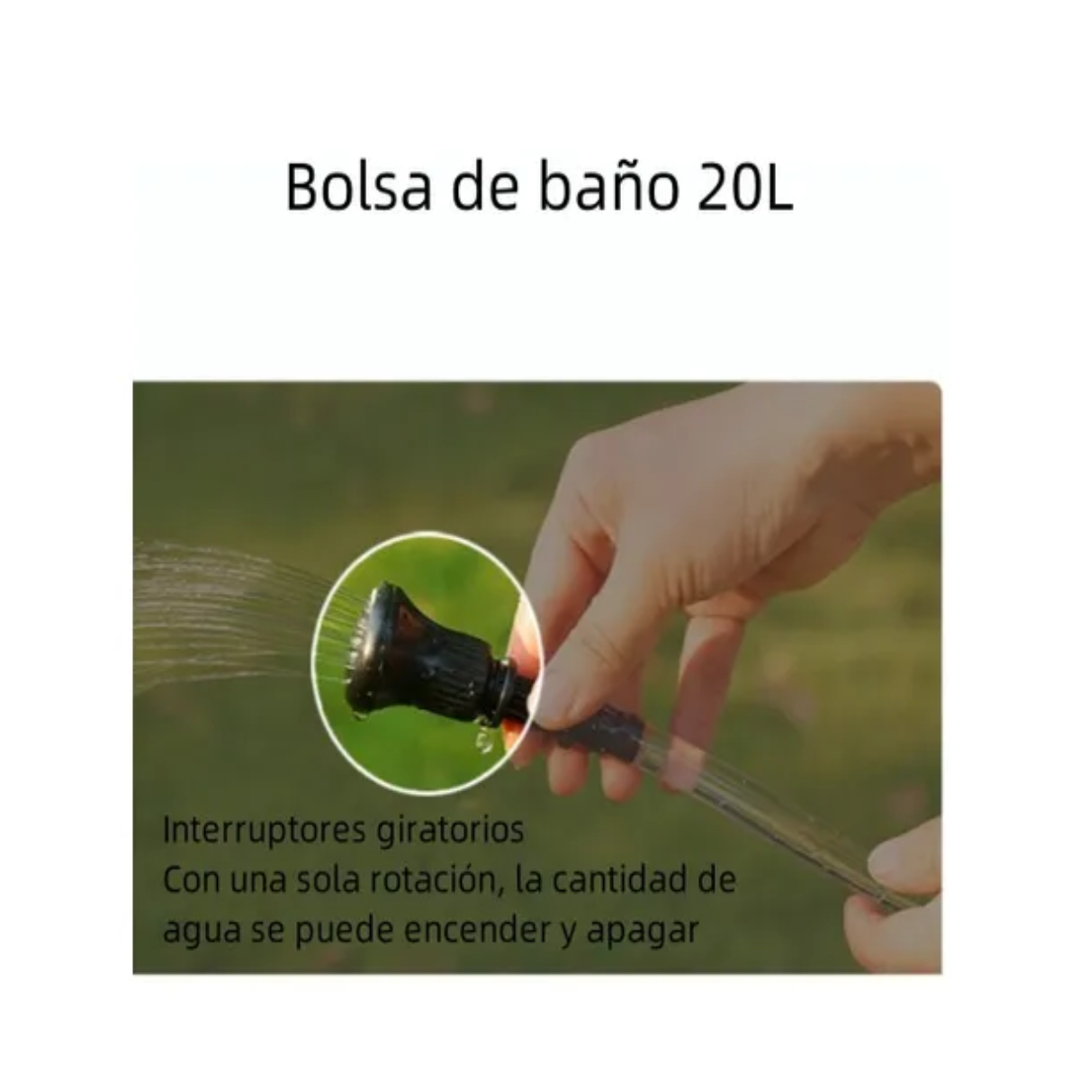 Foto 5 pulgar | Ducha Portátil Solar Bolsa Regadera Campismo Aire Libre 20l Eo Safe Imports Esi-19651 Negro