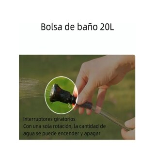 Foto 4 | Ducha Portátil Solar Bolsa Regadera Campismo Aire Libre 20l Eo Safe Imports Esi-19651 Negro