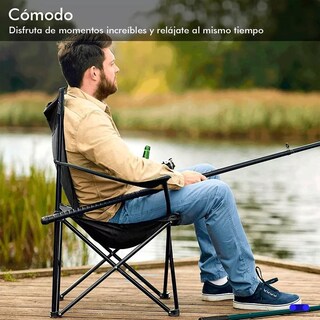 Foto 7 | 4 Sillas Plegables De Camping Y Playa De Exterior Mesa 120cm