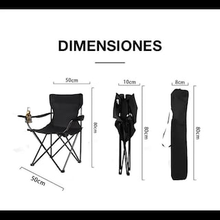 Foto 8 | 4 Sillas Plegables De Camping Y Playa De Exterior Mesa 120cm