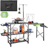Mesa De Cocina De Camping Vevor Plegable De Aluminio Con Fregadero Y Bolsa - Venta Internacional.