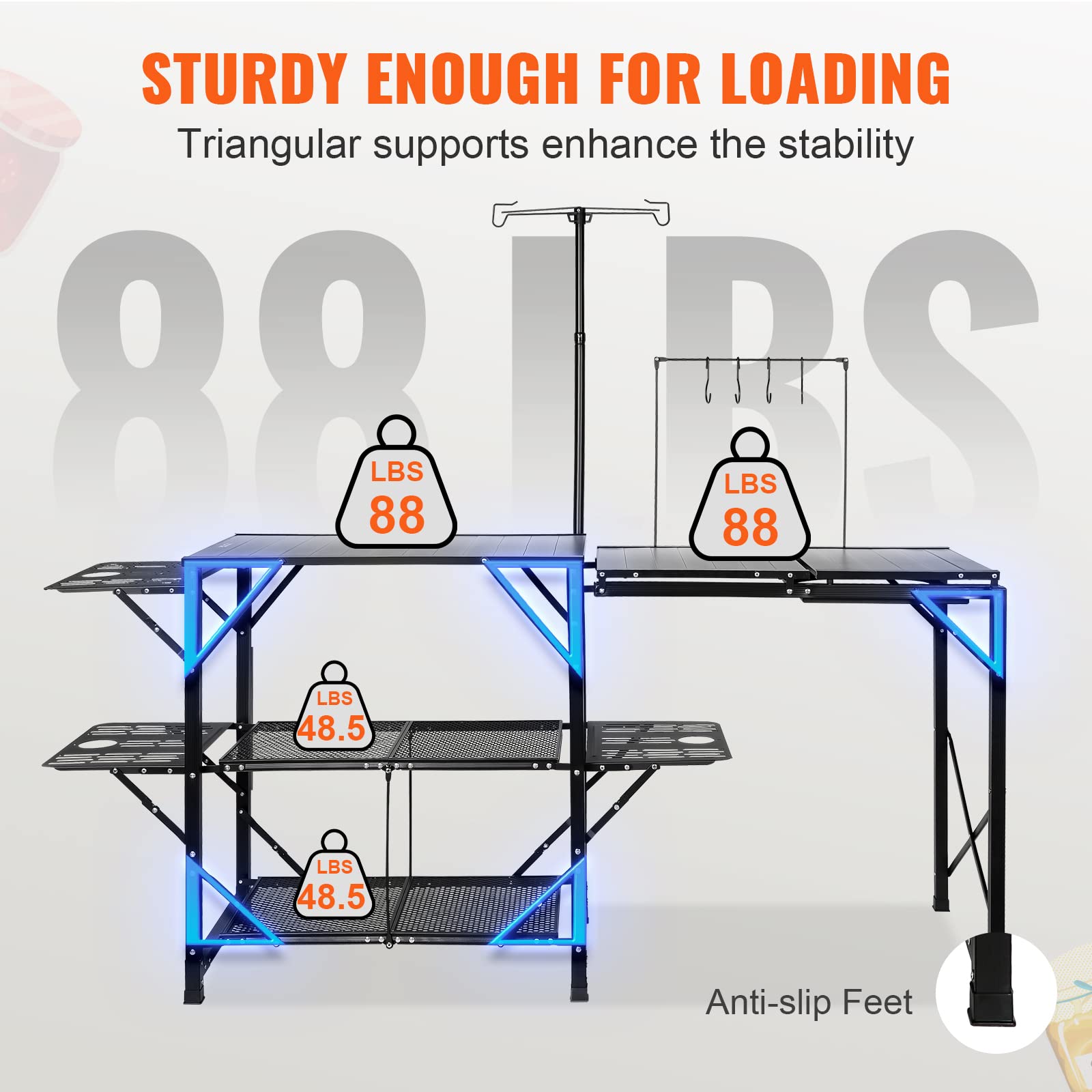 Foto 7 pulgar | Mesa De Cocina De Camping Vevor Plegable De Aluminio Con Fregadero Y Bolsa - Venta Internacional.