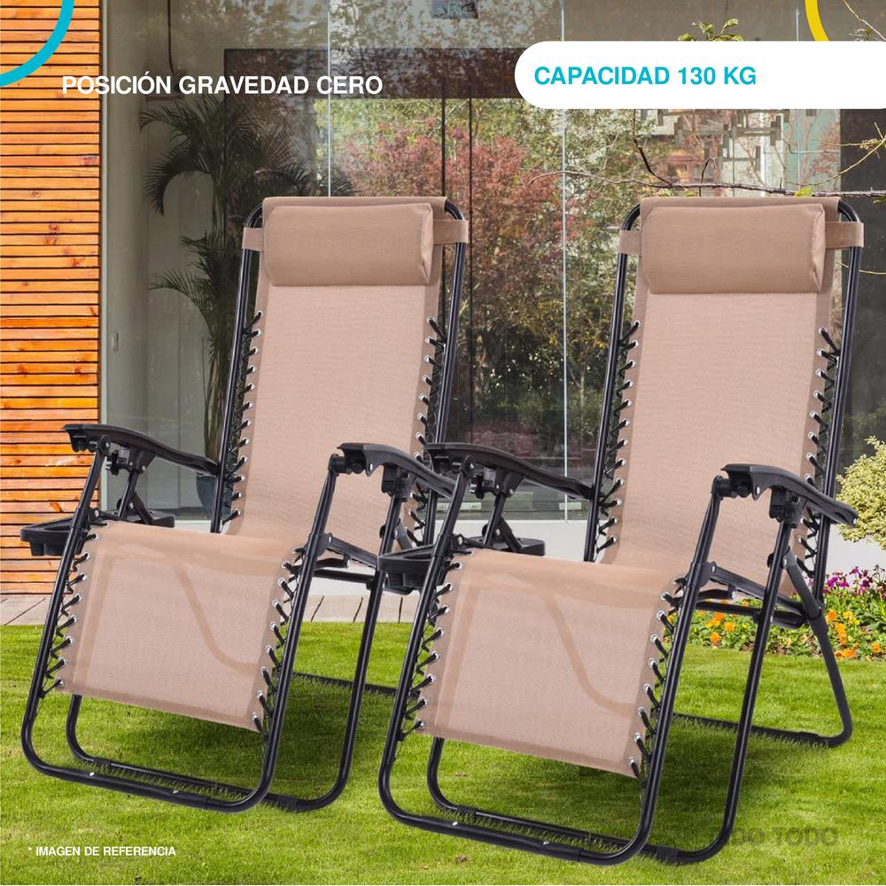 Foto 4 pulgar | Set De 2 Sillas Tipo Camastro Plegable Tecnologia Gravedad Cero Reclinable