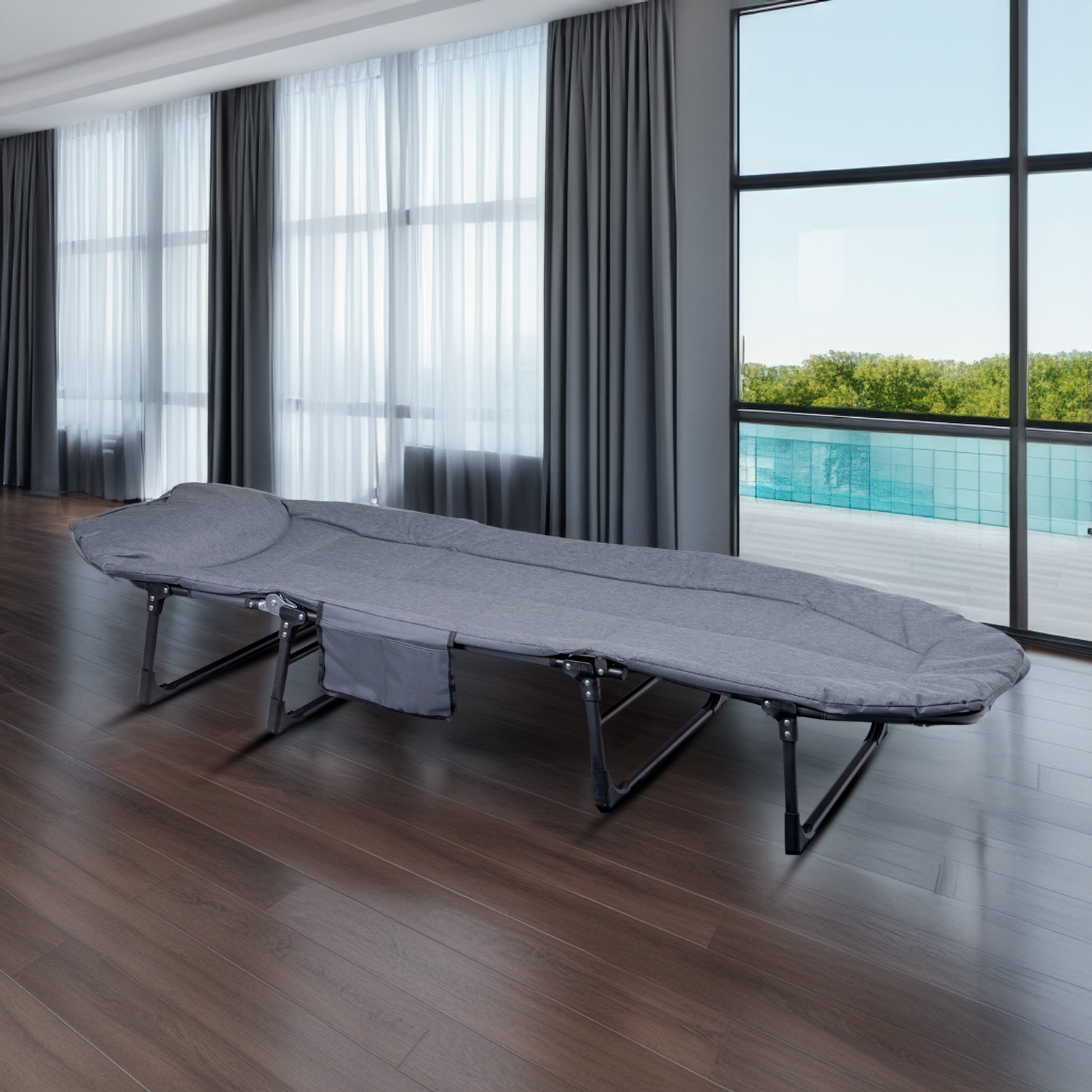 Foto 7 | Camastro para Interiores Bossa Lucky Gris Portátil