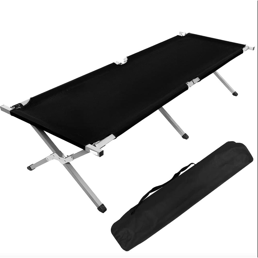 Catre Plegable Cjr Negro Portátil
