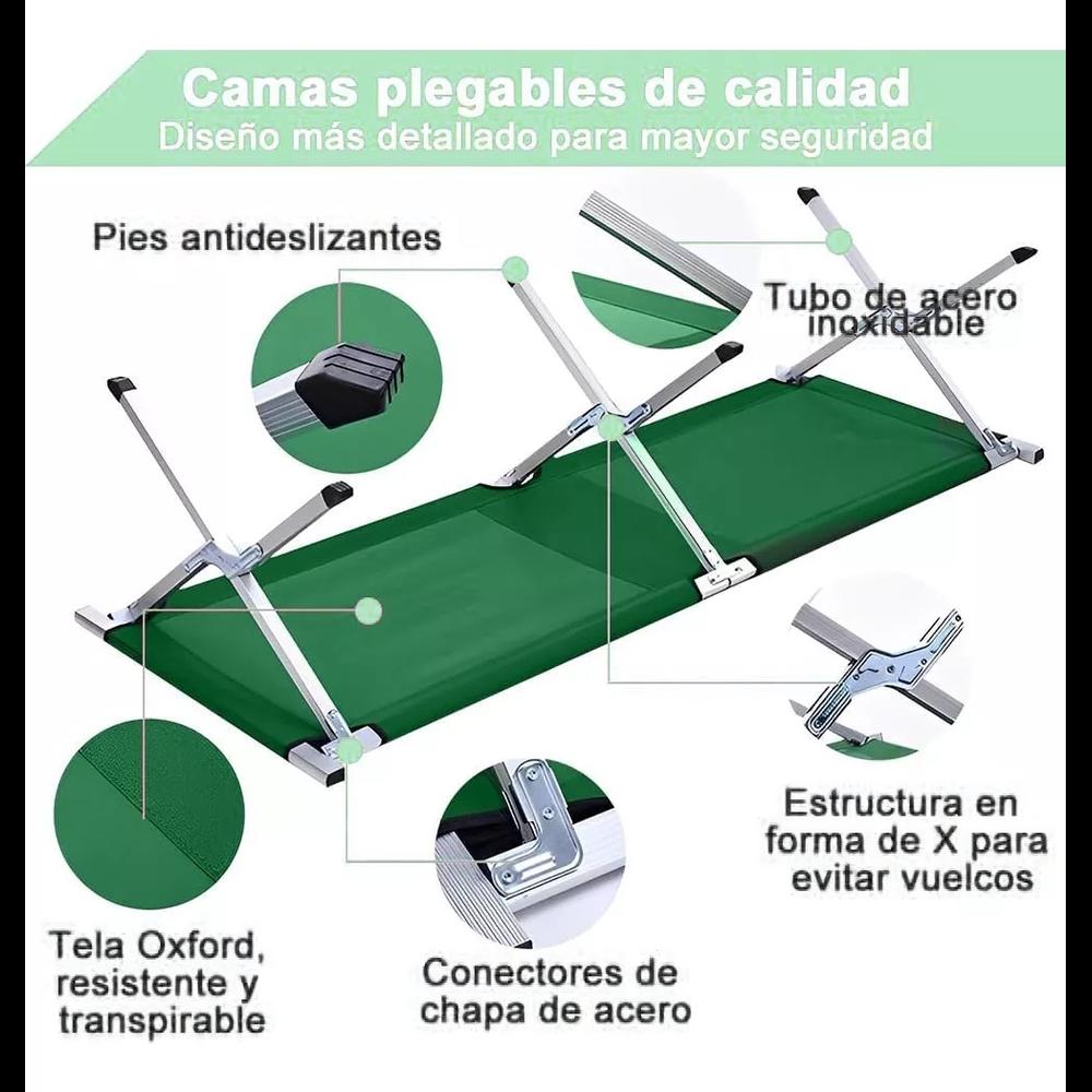 Foto 4 pulgar | Catre Plegable Cjr Negro Portátil