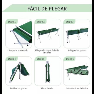 Foto 4 | Catre Plegable Cjr Negro Portátil