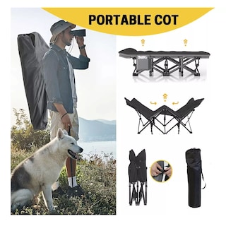 Foto 3 | Catre Plegable Acampar Campismo Portatil 68x190cm Eo Safe Imports Esi-13651 Negro