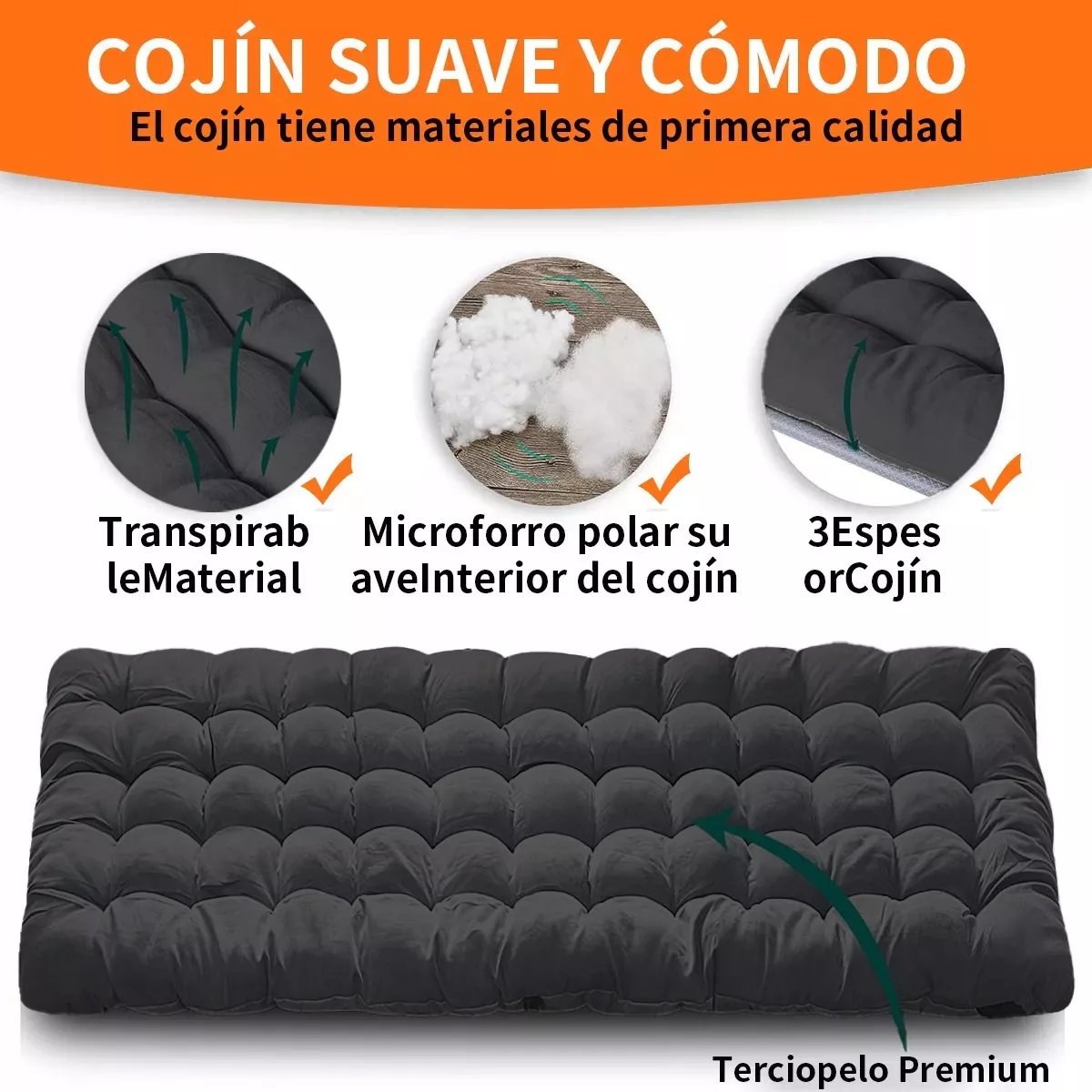 Foto 4 pulgar | Camastro Plegable Eo Safe Imports Gris con Colchón para Acampar