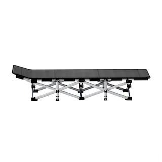 Foto 1 | Cama Plegable de Camping Portátil con Colchón y 10 Patas color Negro