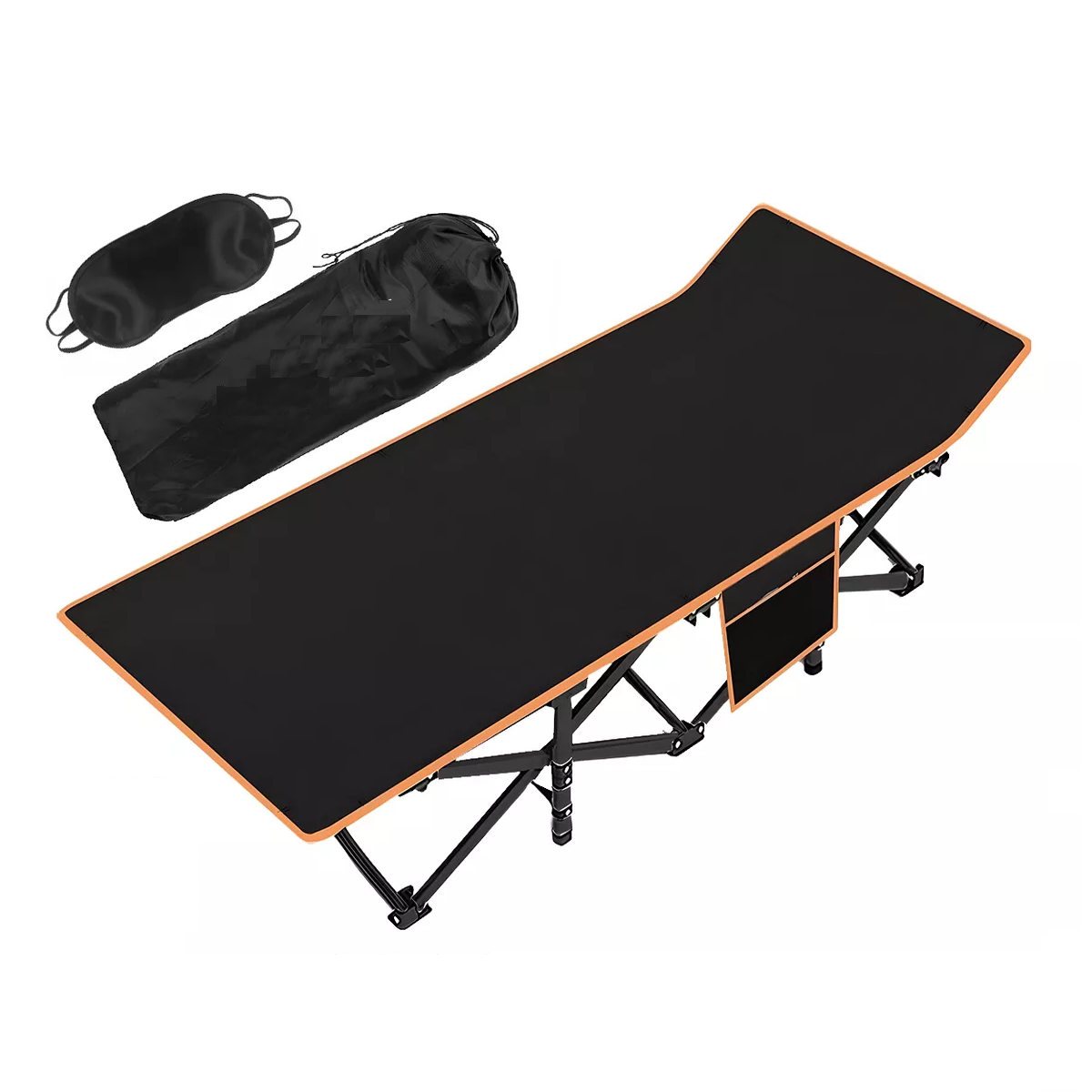 Catre Plegable Para Acampar Con Colchoneta Camastro Portátil Eo Safe Imports Esi-16863 Negro