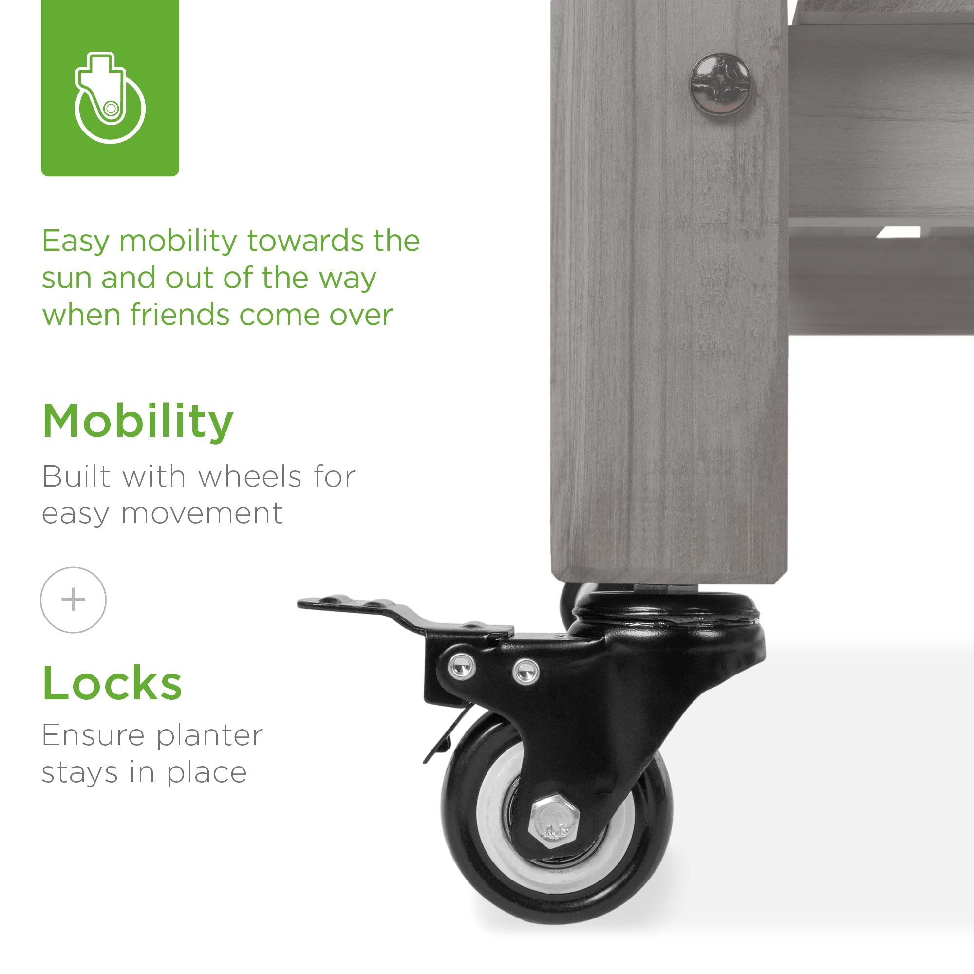 Foto 5 pulgar | Cama De Jardín Elevada Best Choice Products Mobile De 48 X 24 X 32 Pulgadas - Venta Internacional.