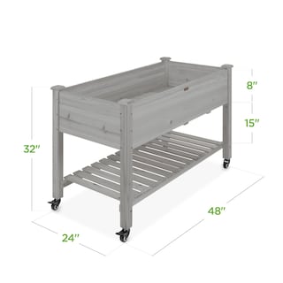 Foto 7 | Cama De Jardín Elevada Best Choice Products Mobile De 48 X 24 X 32 Pulgadas - Venta Internacional.