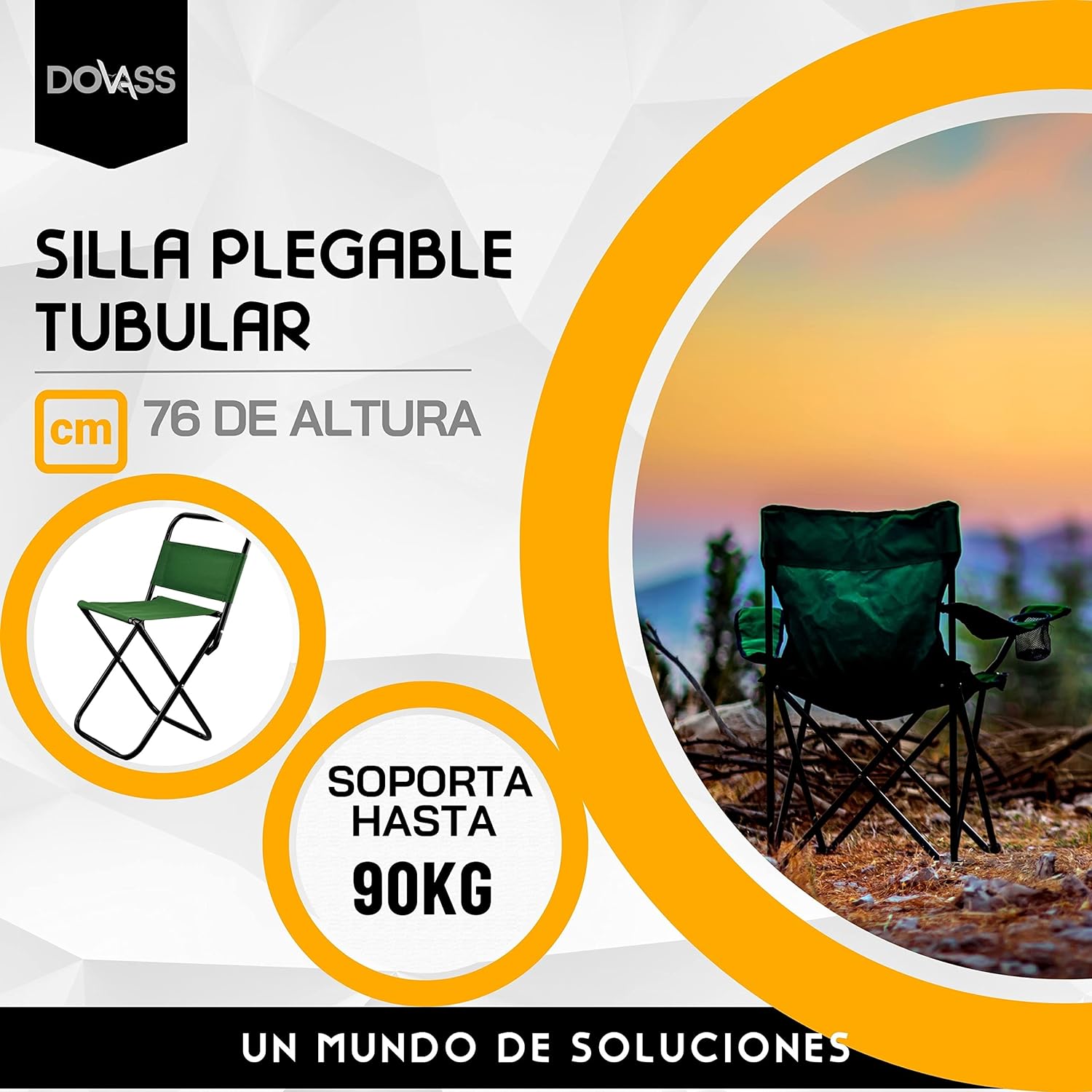 Foto 6 pulgar | Silla Gim Sports Plegable color Verde