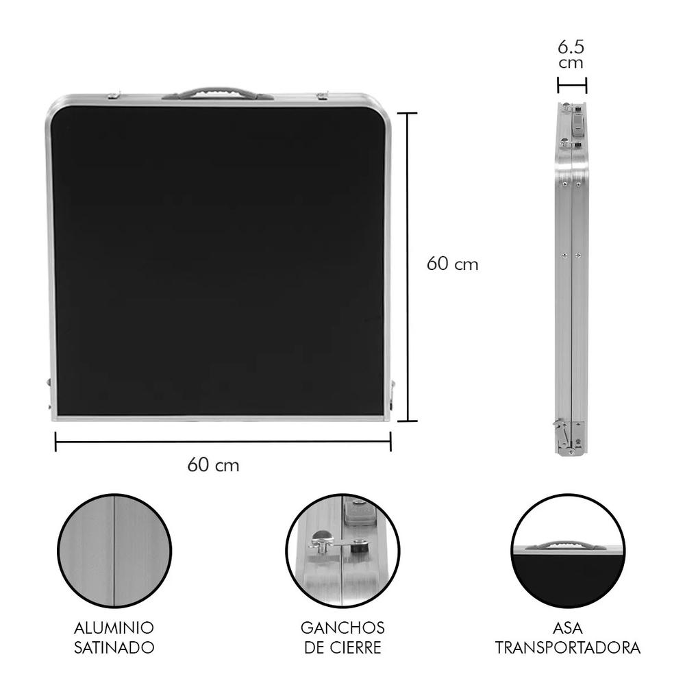 Foto 3 | Mesa Plegable Cjr Tipo Portafolio con 4 Sillas