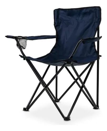 Silla Plegable Azul Portátil