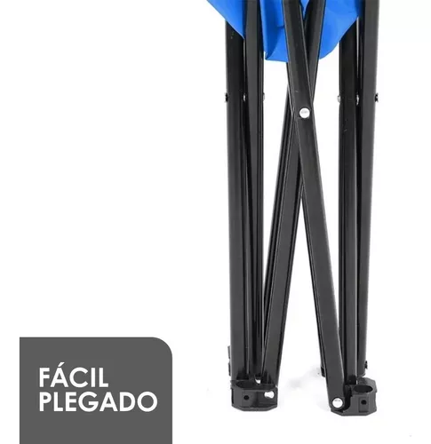 Foto 3 pulgar | Silla Plegable Azul Portátil