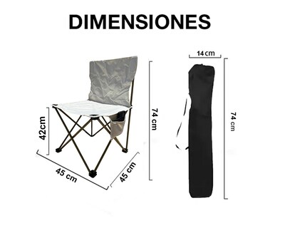 Foto 3 | Silla Plegable CJR Blanca con Funda