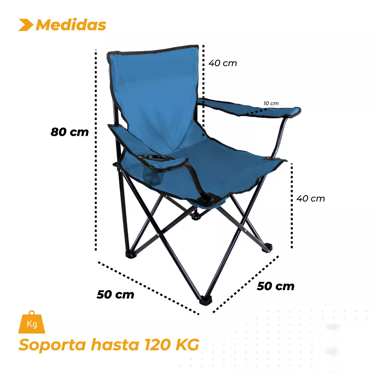 Foto 3 | Kit 10 Sillas Plegables Para Camping Acampar Playa Portatil Eo Safe Imports Esi-16871 Verde