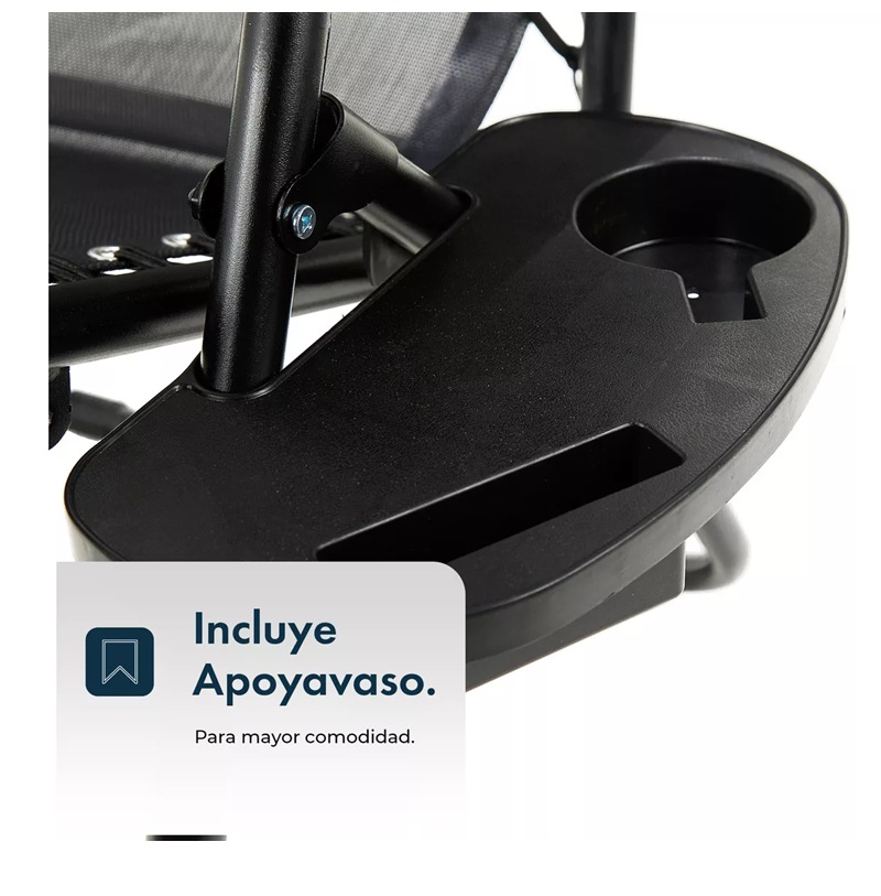 Foto 4 pulgar | Silla De Playa Camastro Plegable Alberca Reclinable Gravedad Cero