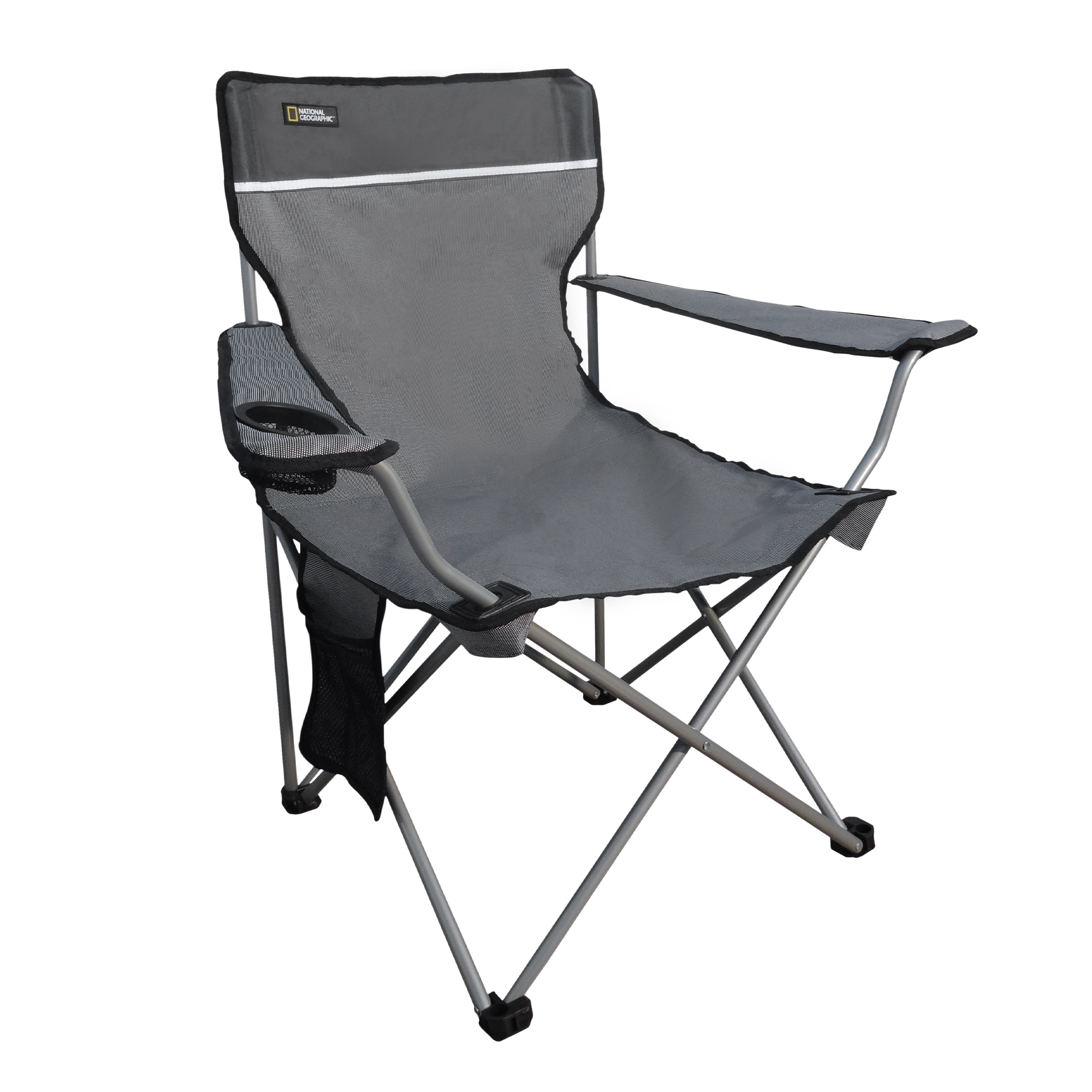 Foto 1 | Silla  Nat Geo Cng922, Plegable Con Descansabrazos Denver, Gris Con Negro (aguanta 102 Kg)