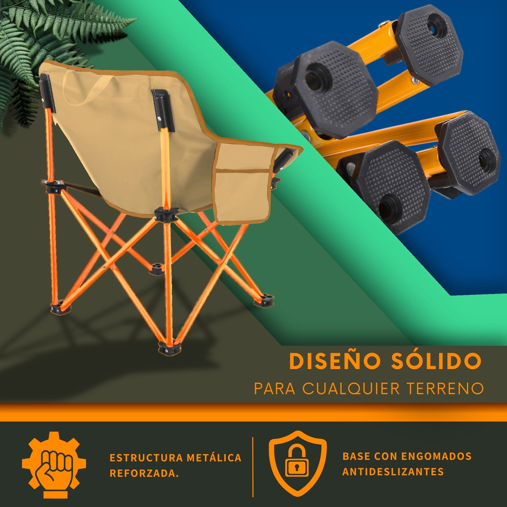 Foto 9 pulgar | Silla Camping Plegable Ecomlab Resistente y Portátil para Exteriores