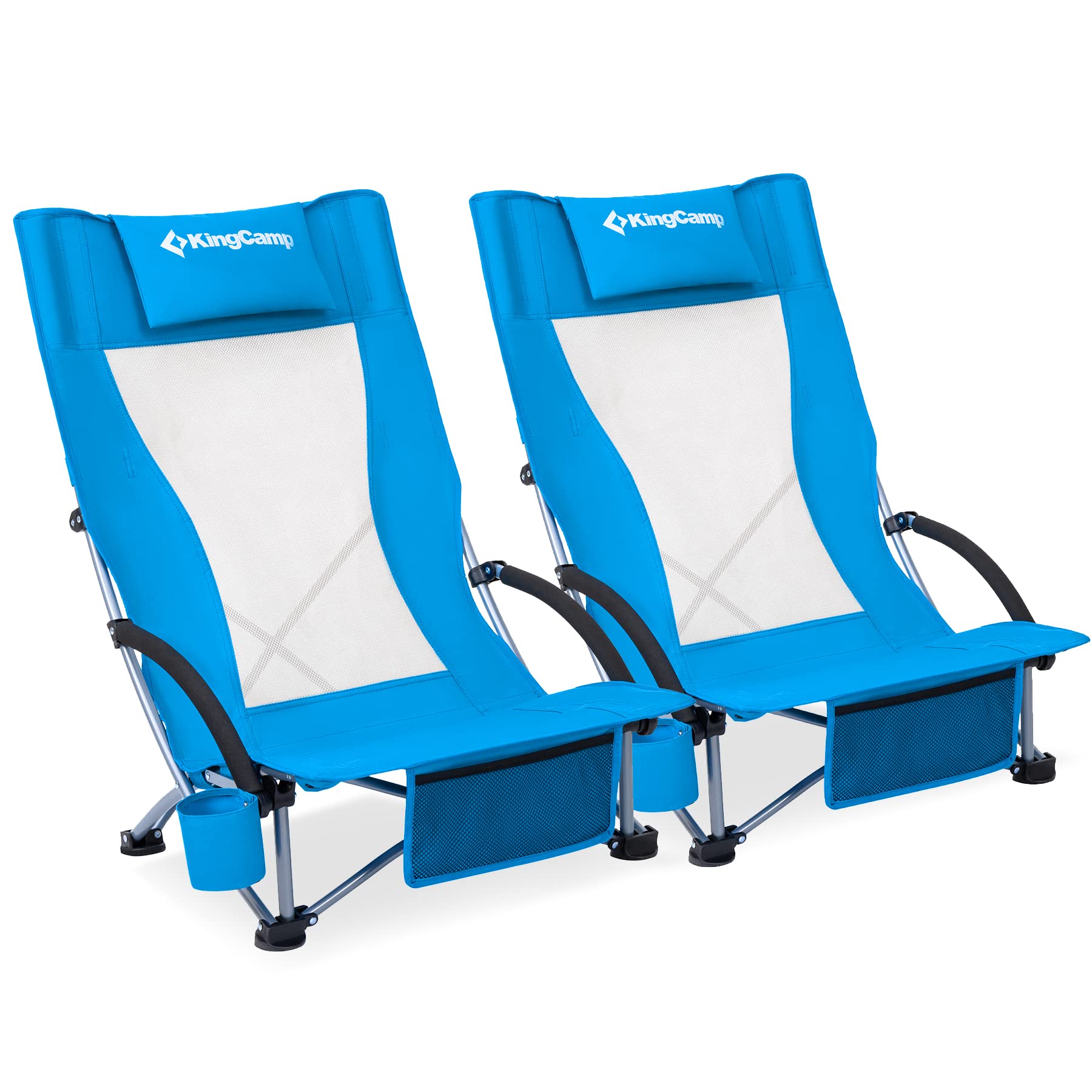 Foto 1 | Silla de Playa Kingcamp 2 Piezas Azul - Venta Internacional