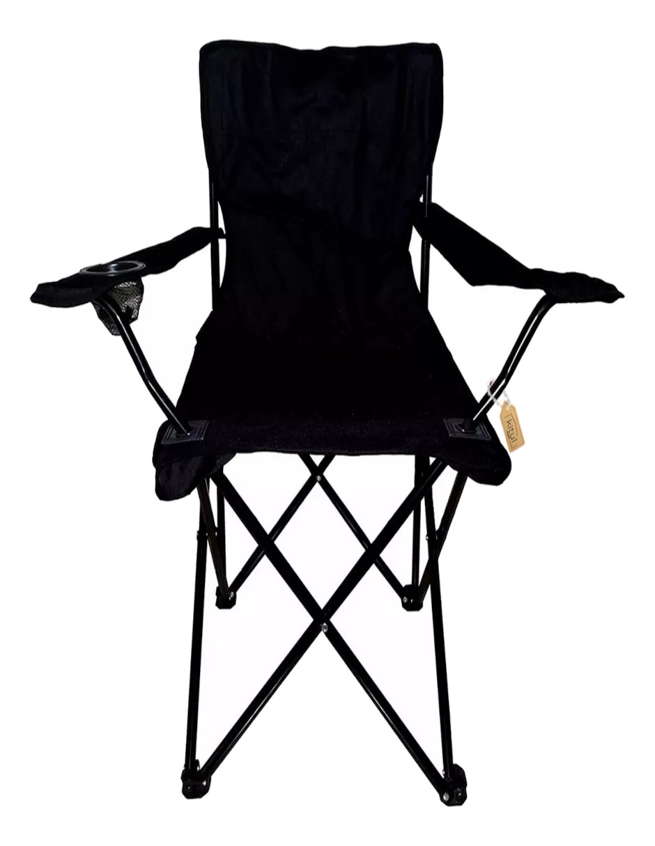 Foto 3 pulgar | Silla Plegable color Negro + Termo de Agua Güish