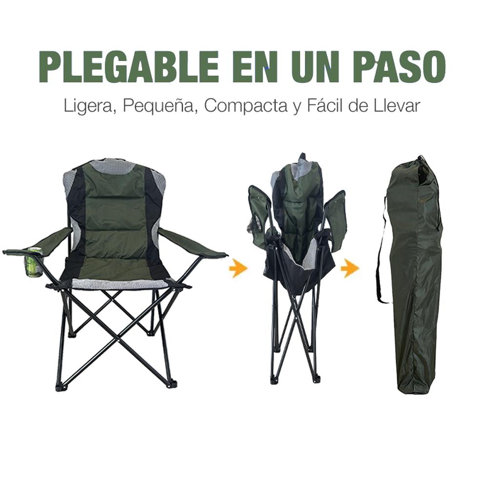 Foto 2 | Silla Plegable de Poliéster CJR Verde
