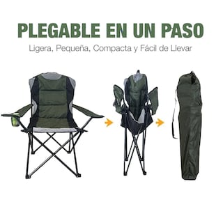 Foto 2 | Silla Plegable de Poliéster CJR Verde