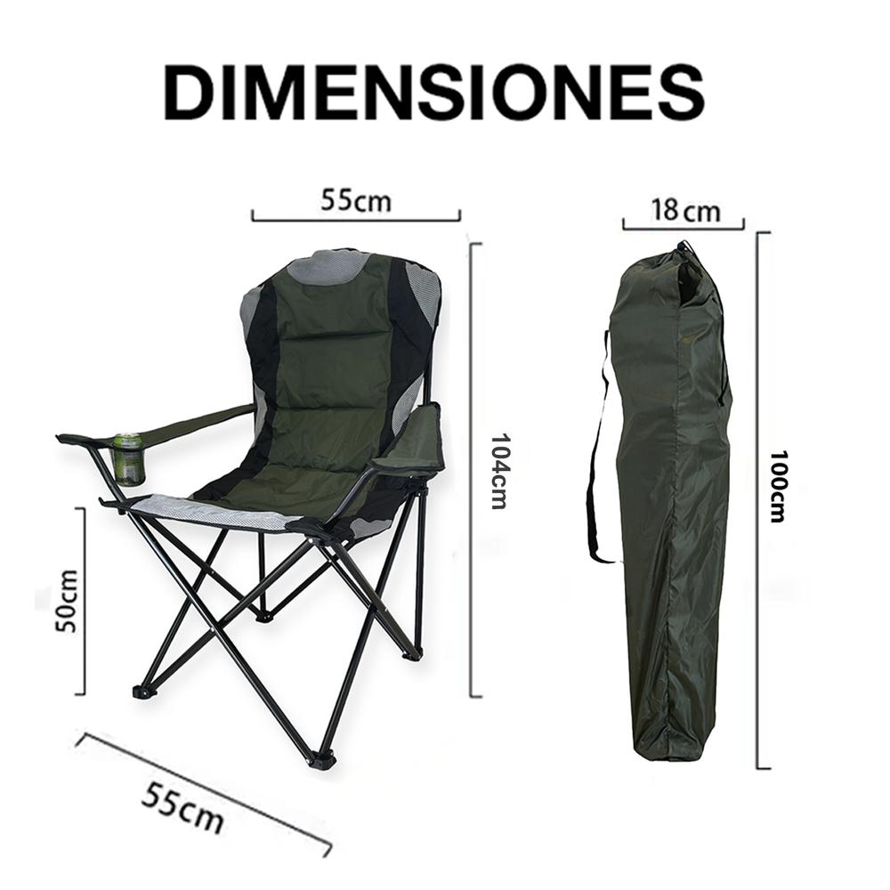 Foto 5 | Silla Plegable de Poliéster CJR Verde