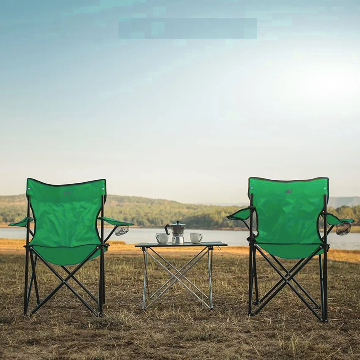 Foto 3 pulgar | Silla Camping Portatil 2 Piezas Eo Safe Imports Esi-18744 Verde