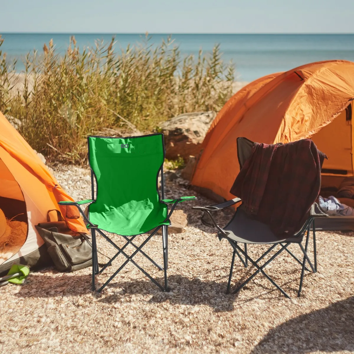 Foto 4 pulgar | Silla Camping Portatil 2 Piezas Eo Safe Imports Esi-18744 Verde