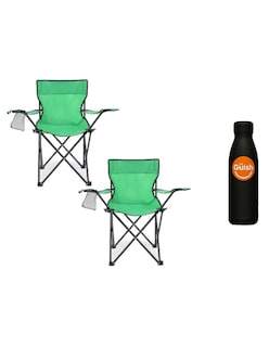 Foto 1 | Silla Camping Y Playa Plegable Portatil Verde + Gratis Termo Güish De Regalo