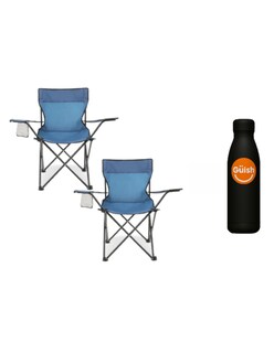 Foto 1 | Silla Camping Y Playa Plegable Portatil Azul + Gratis Termo Güish De Regalo