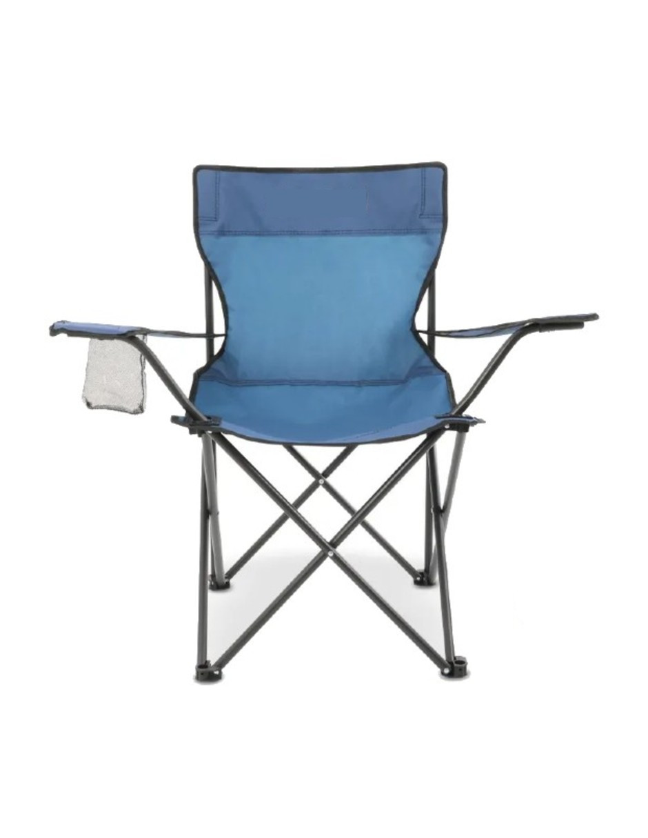 Foto 4 pulgar | Silla Camping Y Playa Plegable Portatil Azul + Gratis Termo Güish De Regalo