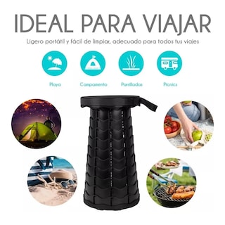 Foto 5 | Banco Retráctil Taburete Plegable Portátil Lab.g Negro