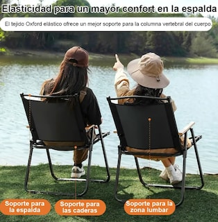 Foto 3 | Silla Plegable Xtellar Para Camping Y Playa En Metal Duradero, Diseño Ergonómico Para Adultos