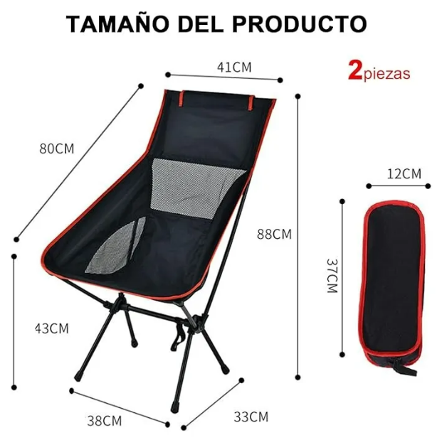 Foto 2 | ''magnífica Silla Plegable Xtellar Para Camping, Playa Y Pesca: Compacta, Ergonómica Y Versátil''