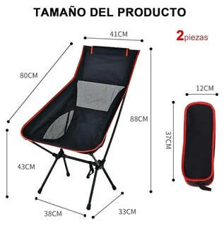 Foto 2 | ''magnífica Silla Plegable Xtellar Para Camping, Playa Y Pesca: Compacta, Ergonómica Y Versátil''