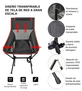 Foto 3 | ''magnífica Silla Plegable Xtellar Para Camping, Playa Y Pesca: Compacta, Ergonómica Y Versátil''
